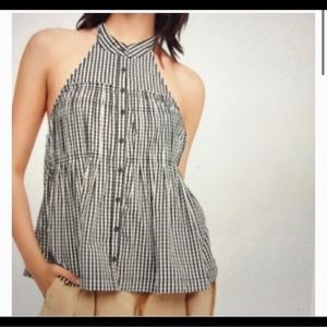 𝅺Free People Take It Easy Gingham Halter Top small